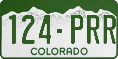 CO license plate 124PRR