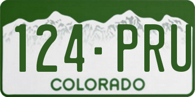 CO license plate 124PRU
