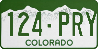 CO license plate 124PRY