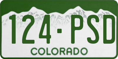 CO license plate 124PSD
