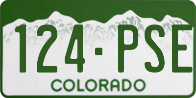 CO license plate 124PSE
