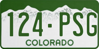 CO license plate 124PSG