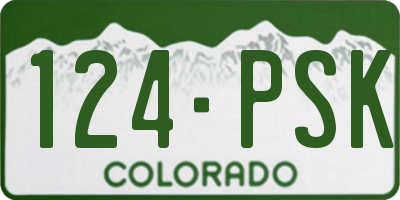 CO license plate 124PSK