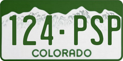 CO license plate 124PSP