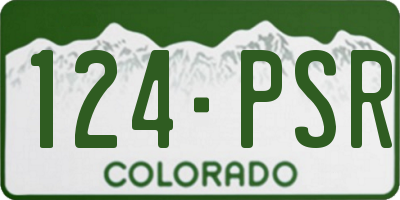 CO license plate 124PSR