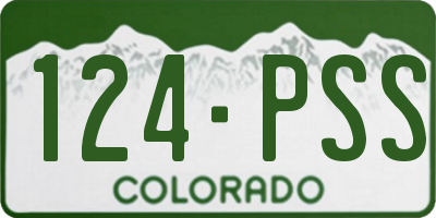 CO license plate 124PSS