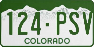 CO license plate 124PSV