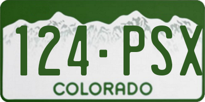 CO license plate 124PSX