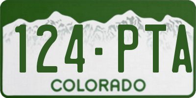 CO license plate 124PTA