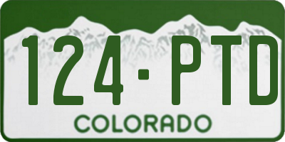 CO license plate 124PTD