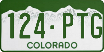 CO license plate 124PTG