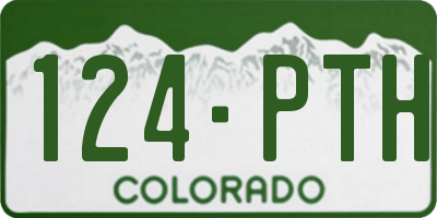 CO license plate 124PTH