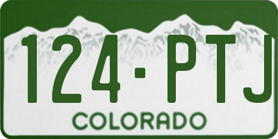 CO license plate 124PTJ