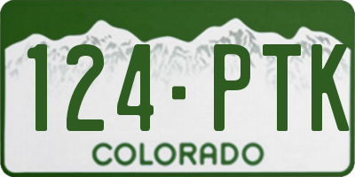 CO license plate 124PTK