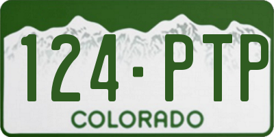 CO license plate 124PTP