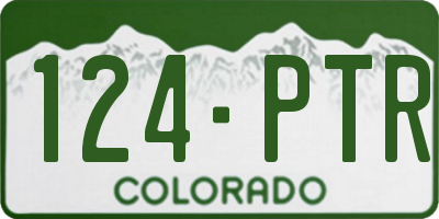 CO license plate 124PTR