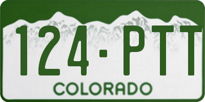 CO license plate 124PTT