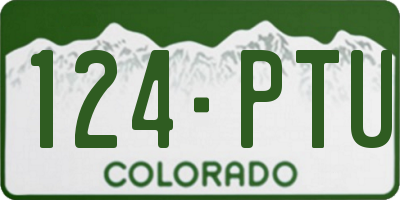 CO license plate 124PTU