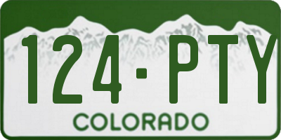 CO license plate 124PTY