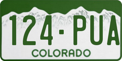 CO license plate 124PUA