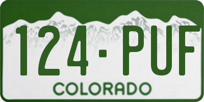CO license plate 124PUF