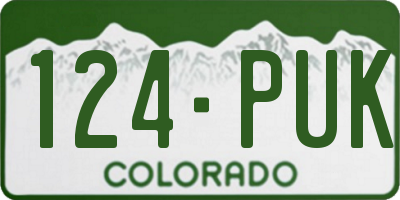 CO license plate 124PUK
