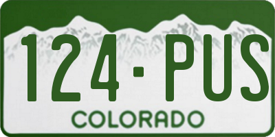 CO license plate 124PUS