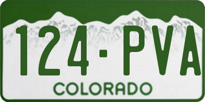 CO license plate 124PVA
