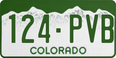 CO license plate 124PVB