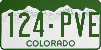 CO license plate 124PVE