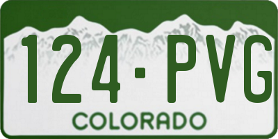 CO license plate 124PVG