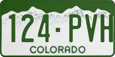 CO license plate 124PVH