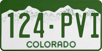 CO license plate 124PVI