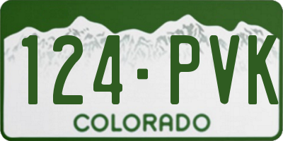 CO license plate 124PVK