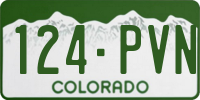 CO license plate 124PVN