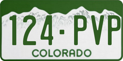 CO license plate 124PVP