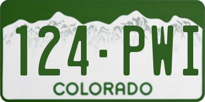 CO license plate 124PWI