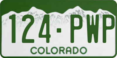 CO license plate 124PWP