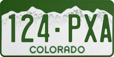 CO license plate 124PXA