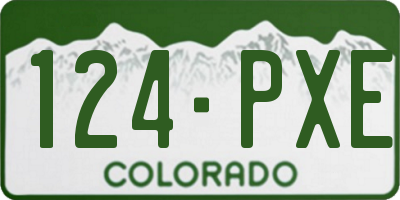 CO license plate 124PXE