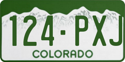 CO license plate 124PXJ