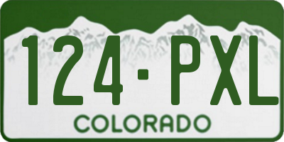 CO license plate 124PXL