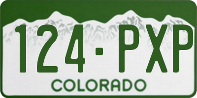 CO license plate 124PXP
