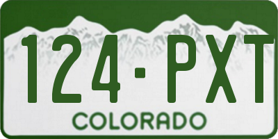 CO license plate 124PXT