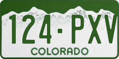 CO license plate 124PXV