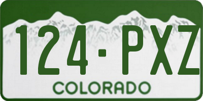 CO license plate 124PXZ