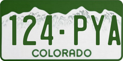 CO license plate 124PYA