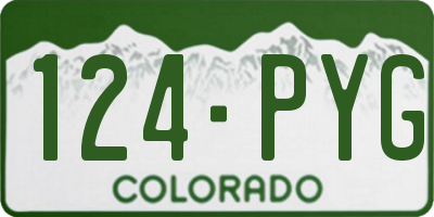 CO license plate 124PYG
