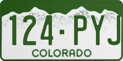 CO license plate 124PYJ