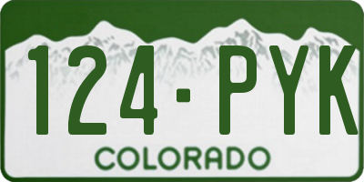 CO license plate 124PYK